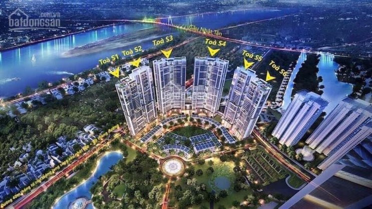 4 Tỷ Sở Hữu Căn Hộ 3pn/116m2 - View Sông Hồng, Cầu Nhật Tân- Chiết Khấu 900 Triệu- Free 2 Năm Dv 3