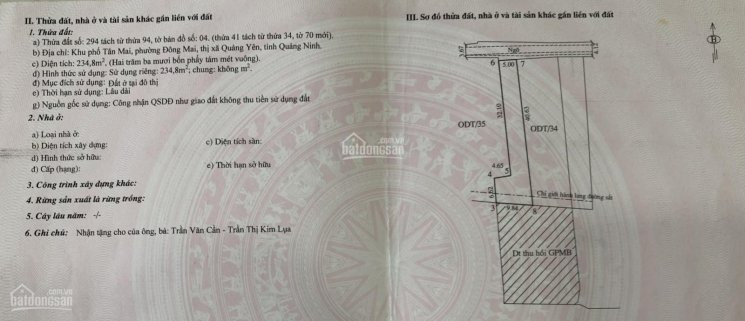 Bán đất Chính Chủ Cách Kcn đông Mai 500m 2