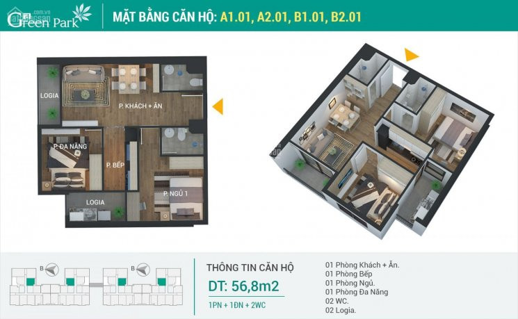 Bán Gấp Căn 2pn View Bể Bơi Vaf Hồ Yên Sở Phương đông Green Park Giá Rẻ Nhất 1587 Tỷ 1