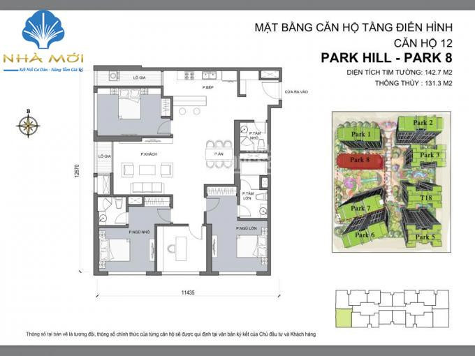 Căn Góc 4 Phòng Ngủ Chưa ở Ngày Nào, 143m2, Giá 749 Tỷ Bao Phí Tại Park 8 Vinhomes Times City 7