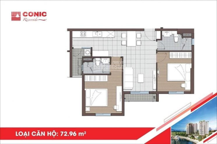 Căn Hộ Conic Riverside Q 8, Dt: 65,5m2 2pn Căn Góc Giá 182 Tỷ Tháng 10/2020 Nhận Nhà 7