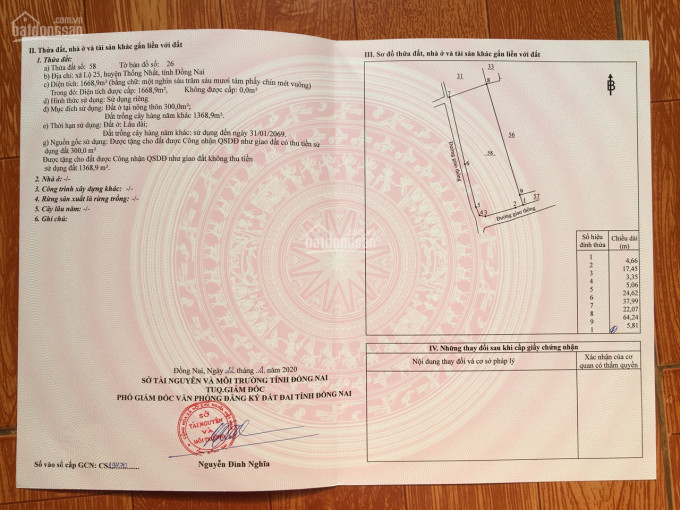 Chính Chủ Bán 1021m2 đất Mặt Tiền đường Nhựa điện 3 Pha, Gần Ql1a, đường 20, Kcn Dofico Tín Nghĩa 2