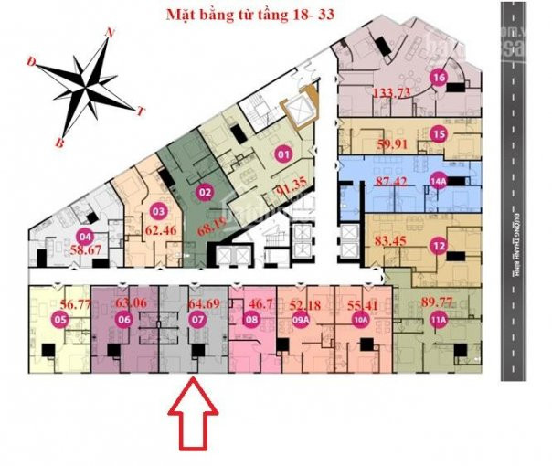 Chính Chủ Bán Căn Hộ 64m2 Chung Cư Tháp Doanh Nhân, 2pn2vs, Giá Bán: 1,450 Tỷlh: 0971285068 1