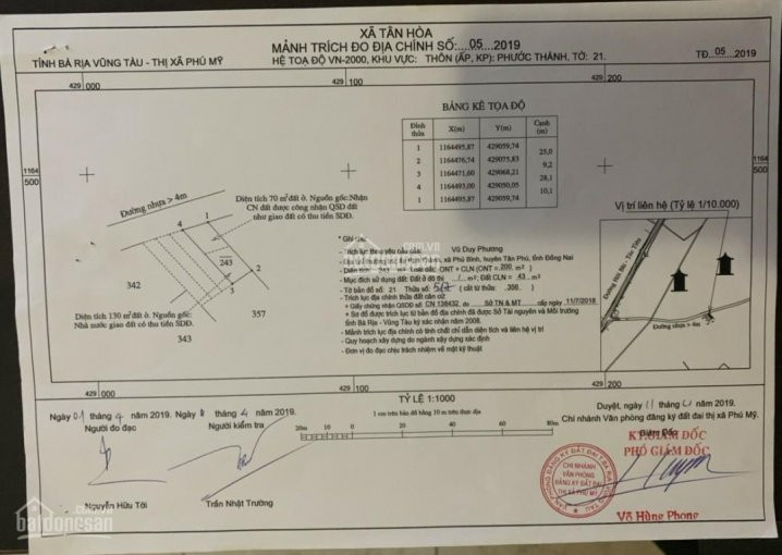 Chính Chủ Bán Gấp Lô đất đường Hội Bài Châu Pha, Cách Ql 51: 1km Dt: 10m X 26m=243m2 0908922500 4