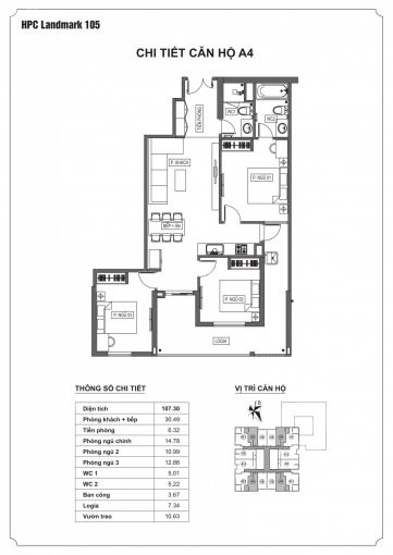 Chính Chủ Bán Nhanh Căn 3pn Tòa Hpc Landmark 105 Dt 106m2 Giá ~ 23 Tỷ, Miễn 2 Năm Dv - Lh Xem Nhà 0914 664 189 1