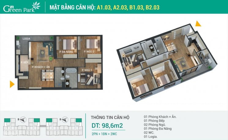 Chính Chủ Bán Nhanh Căn Góc 3pn 98,2m2 Chung Cư Phương đông Green Park, Giá Chỉ Từ 2,4 Tỷ Ck 4,5% + Vay Ls 0% 1