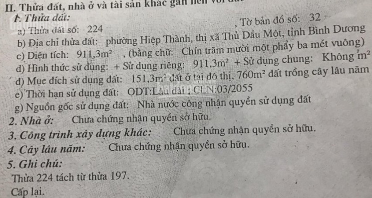 Chính Chủ Bán Nhanh đất Mặt Tiền Cmt8, Gần Chợ Cây Dừa, Thủ Dầu Một Dt: 911m2, Ngang 6,5m Nở Hậu, Giá 31 Tỷ 2