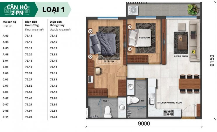 Chính Chủ Cần Bán Căn Hộ 2pn Jamila Khang điền, Diện Tích: 75m2, Hướng đông Nam, Giá Bán: 2,650 Tỷ (bao Phí) 6