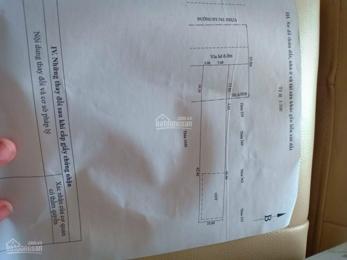 Chính Chủ Cần Bán Lô đất Mặt Tiền Dt743 Gần Vòng Xoay An Phú Góc 2mặt Tiền đối Diện Chợ 2