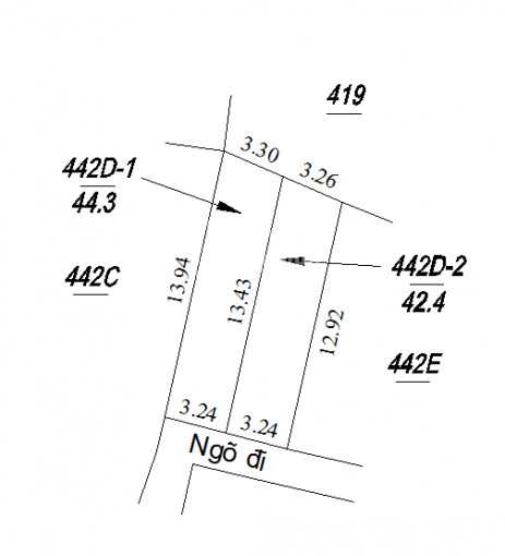 Chính Chủ Cần Bán Mảnh đất Tại Vân Canh, 100 M2 (chia 3 được), Mt=63m, Ngõ Hơn 2m 3