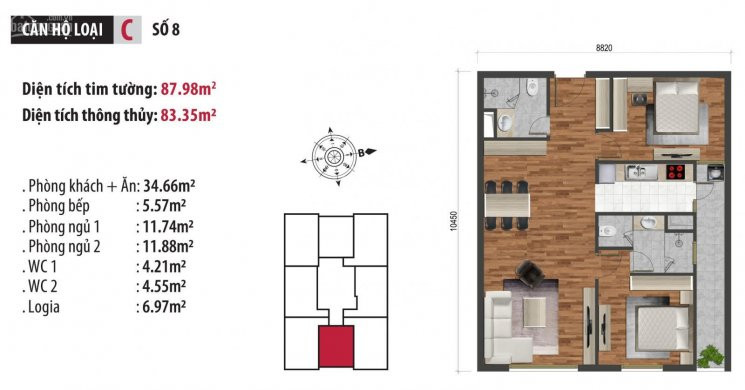 Chính Chủ Cắt Lỗ 10% Căn 2pn, View đông Nam, Dự án Paragon Building Tọa Lạc Trung Tâm Cầu Giấy 3