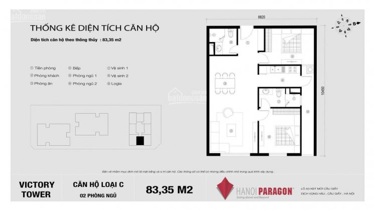 Chính Chủ Cắt Lỗ 10% Căn 2pn, View đông Nam, Dự án Paragon Building Tọa Lạc Trung Tâm Cầu Giấy 4