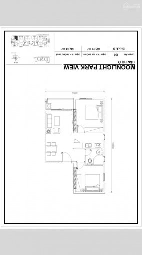 Chính Chủ Cho Thuê Nhanh Căn Hộ 2pn 1wc 62m Hướng Nam đsố 7 Giá 8tr5/tháng Chung Cư Moonlight Park View 1