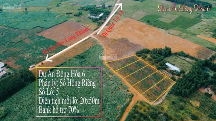 đất đông Hoà, Trảng Bom, Còn 2 Lô Duy Nhất, Sổ Hồng Riêng 20x50m=1000m2, Ngay Sát đường Nhựa 1