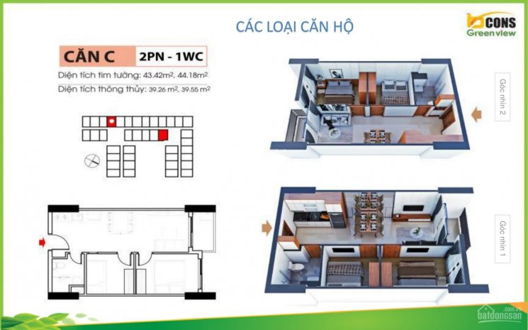 Hot! Bao Giá Rẻ Nhất Căn Hộ Bcons Green View Căn 44m2-1tỷ360, 51m2-1tỷ5, Căn Góc 56m2-1tỷ650tr 6