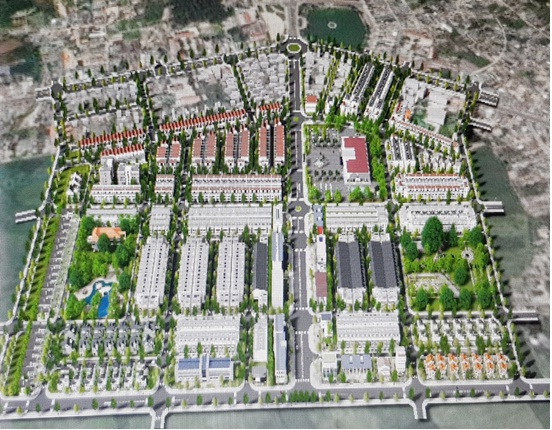 Phối cảnh tổng thể dự án Khu đô thị mới thị trấn Đinh Văn