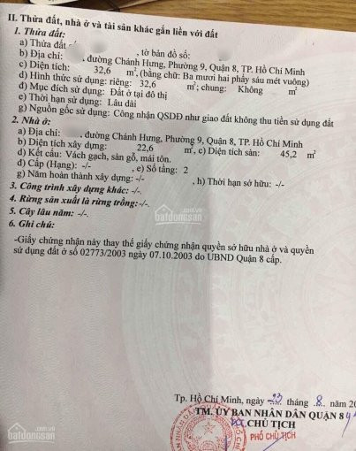 Nhà Mặt Tiền Chánh Hưng P9 Q8  Gần Cầu Nguyễn Tri Phương 32,6m2 Shr Khu Dchh Giá Cực Rẻ 2,7 Tỷ 7