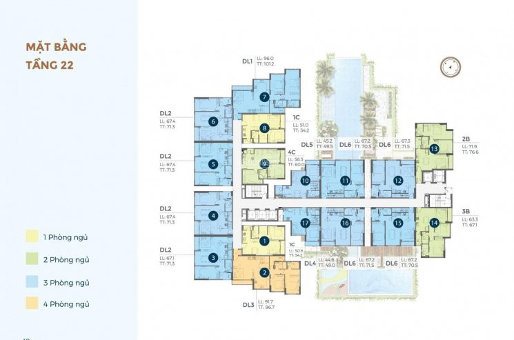 Thiết Kế Chi Tiết Penthouse Precia Nguyễn Thị định, Quận 2 Có Sân Vườn Từ 9 Tỷ/căn A2211 14098m2 2