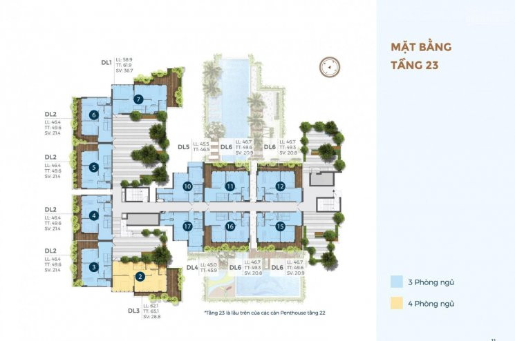 Thiết Kế Chi Tiết Penthouse Precia Nguyễn Thị định, Quận 2 Có Sân Vườn Từ 9 Tỷ/căn A2211 14098m2 3