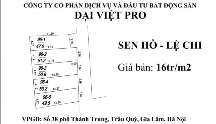 Chính Chủ Bán đất Sen Hồ - Lệ Chi - Gia Lâm đường To ô Tô Vào, Giá Rẻ, Bao Sổ Sách 1