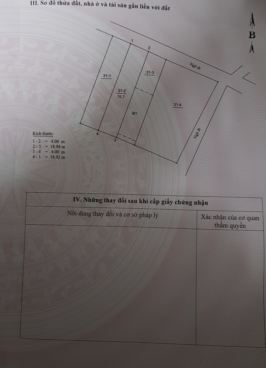 Chính chủ cần bán mảnh đất thổ cư 76m2  tại mặt đường Phố Bắc Cầu- Phường Ngọc Thụy -Long Biên -Hà Nội