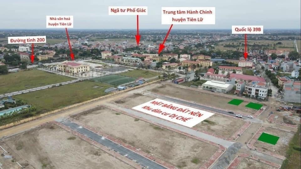 Bán đất nền dự án khu dân cư Dị Chế mới thị trấn Vương trung tâm huyện Tiên Lữ 3