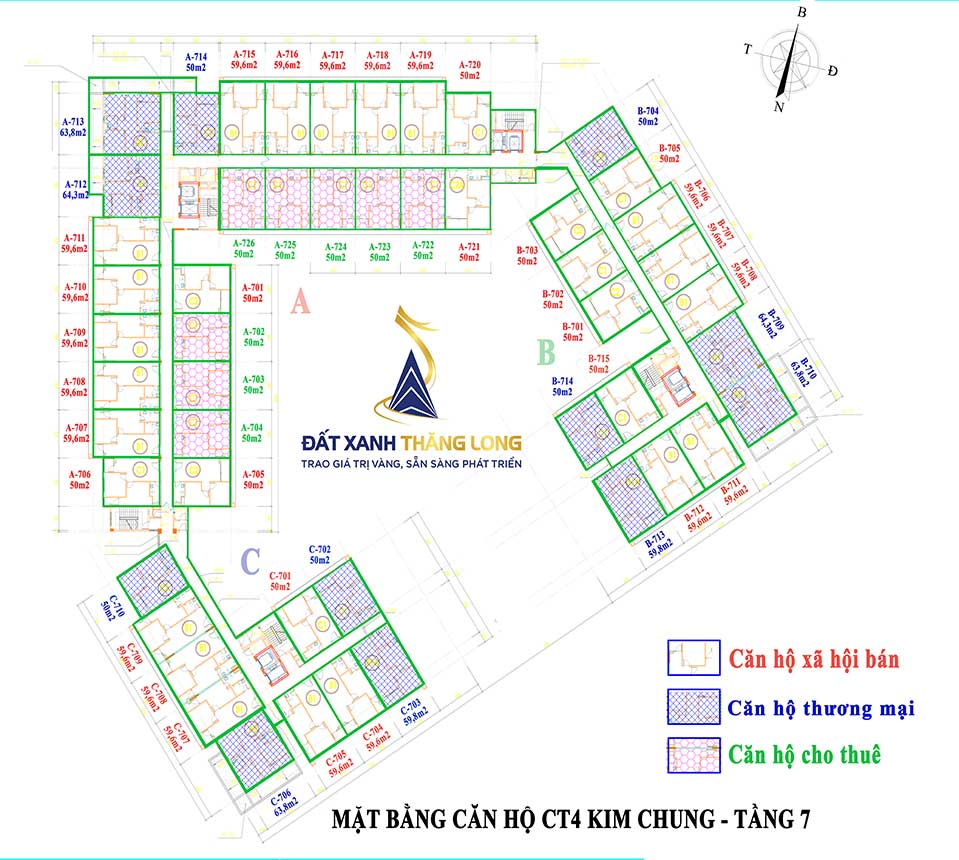 Cần bán Căn hộ chung cư dự án Thăng Long Green City, Diện tích 61m², Giá Thương lượng - LH: 0968455023 5