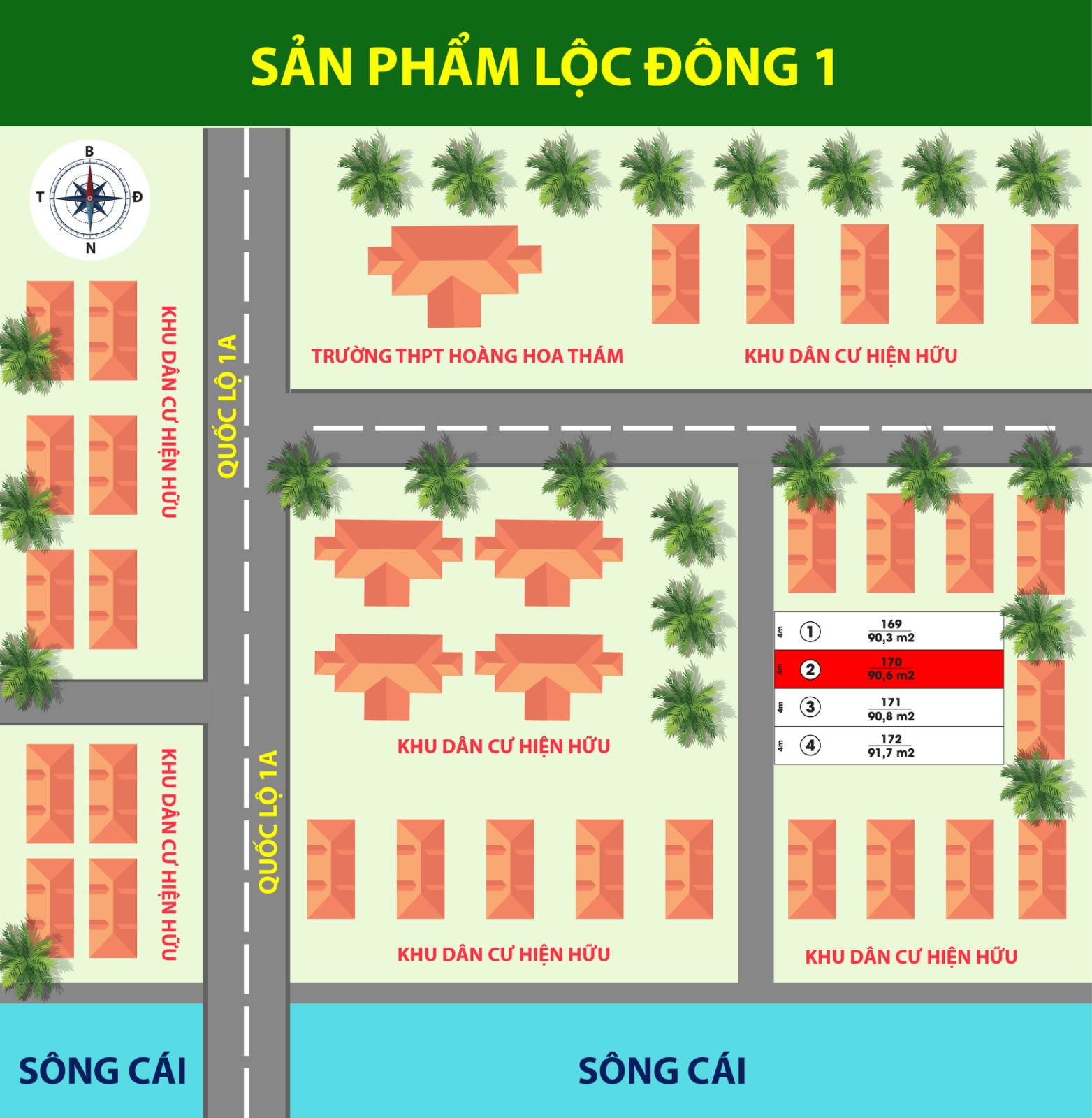 Cần bán Đất đường Quốc lộ 1A, Phường Diên Khánh , Diện tích 91m², Giá 825 Triệu - LH: 0914194352 3