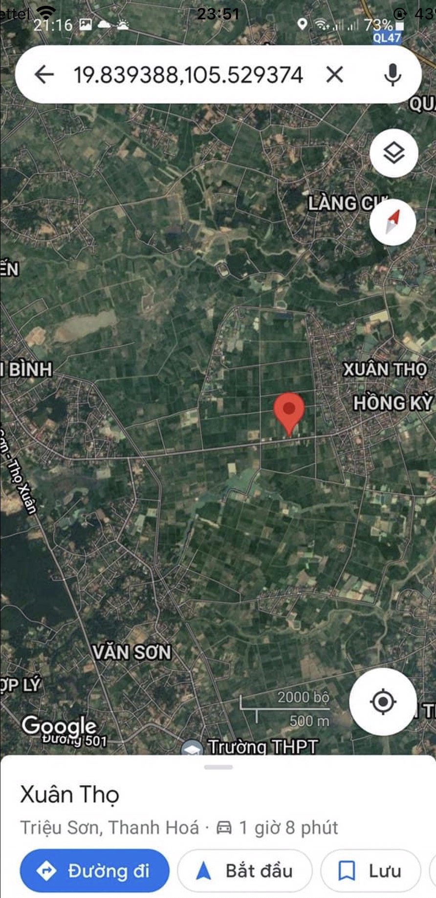 Cho thuê Đất nền dự án đường Quốc lộ 47, Xã Xuân Thọ, Diện tích 110m², Giá Thương lượng - LH: 0989851168 3