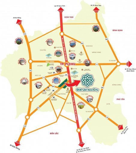 Gia Lai New City Mặt tiền 40m. 239 triệu/nền 120m2 Sổ Công Chứng Ngay 3