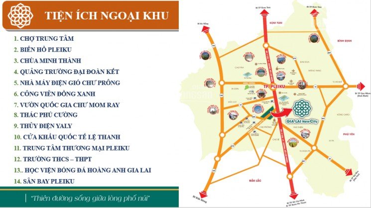 Gia Lai New City Pleiku - Cơ sở hạ tầng hoàn thiện chỉ có 239 triệu/nền 120m2 4