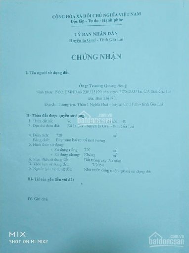 Mình cần bán lô đất Tỉnh Lộ 664 ngay mặt tiền đường, Xã Ia Dêr, Huyện Ia Grai, Gia Lai