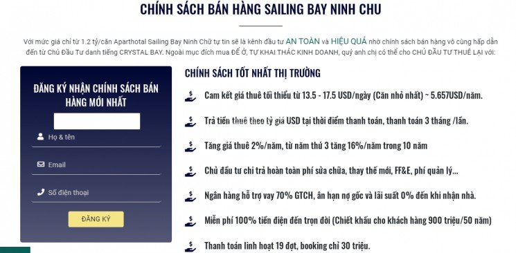 Ninh Chữ Sailing Bay - tiêu chuẩn quốc tế 5* tại Việt Nam