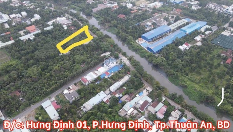 267m2 đất Mặt Tiền Hưng định 01, View Sông Búng, Thuận An, Xây Villa Vời, Cách Cầu Ngang Vào 200m 2