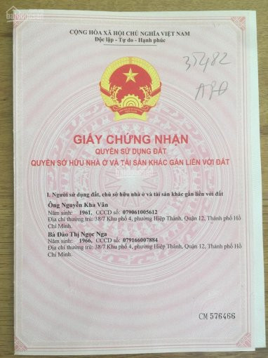 Bán đất Chính Chủ đường Vườn Lài, An Phú đông, Q12 Ngay Chung Cư An Phú đông, đường Nhựa 7m, Shr 4