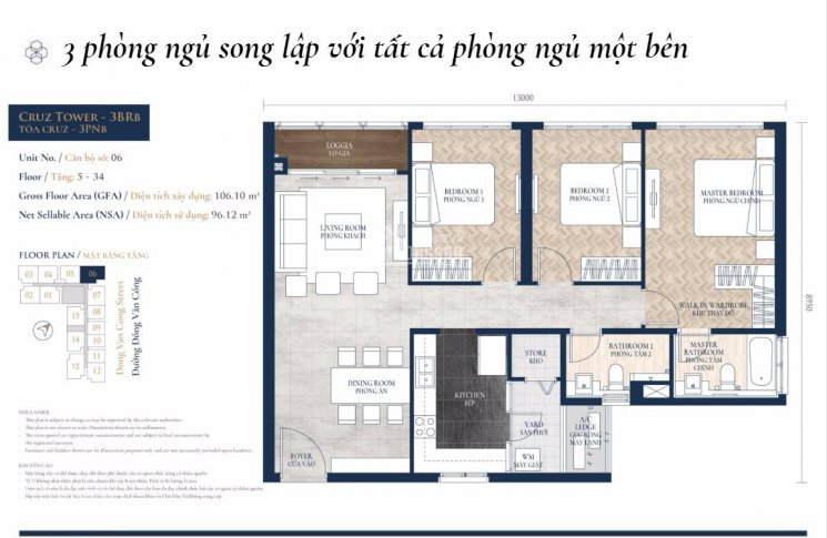 Căn Hộ 3 Phòng Ngủ, Căn Số 06 Tòa Cruz Feliz En Vista, View Quận 1, Giá 53 Tỷ Lh: 0931356879 3