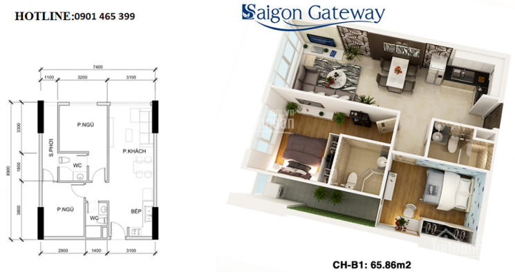 Căn Hộ Saigon Gateway 2pn Chỉ 21 Tỷ, Ngã 4 Thủ đức, Mặt Tiền Xa Lộ Hà Nội Gần Ga Metro, 0916643313 3