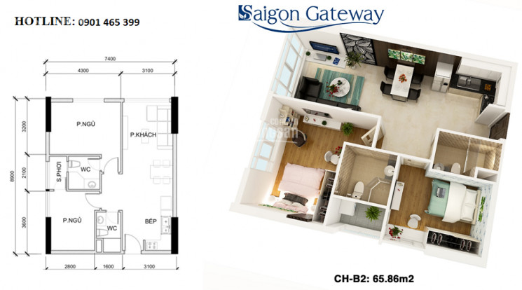 Căn Hộ Saigon Gateway 2pn Chỉ 21 Tỷ, Ngã 4 Thủ đức, Mặt Tiền Xa Lộ Hà Nội Gần Ga Metro, 0916643313 4