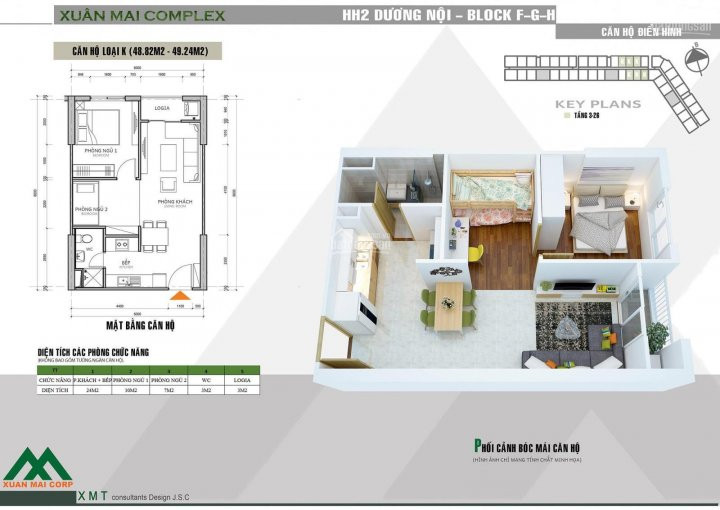 Chính Chủ Bán Nhanh Căn 1,5 Pn, 49m2 Có Nội Thất Chung Cư Xuân Mai Complex Giá 1 Tỷ Bao Tên Lh - 0982 511 503 2