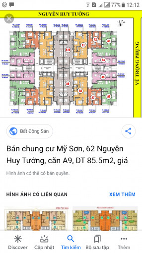 Chính Chủ Bán Nhanh Cắt Lỗ Căn 2 Phòng Ngủ 675m2 Giá 1699 Tỷ Dự án Mỹ Sơn, 62 Nguyễn Huy Tuong 1