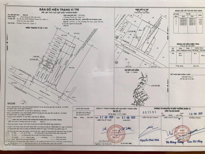 Chính Chủ Bán Nhanh đất 1 Sẹc Thạnh Lộc 47 (43x125m) Sổ Hồng Riêng đường Nhựa 13m 7