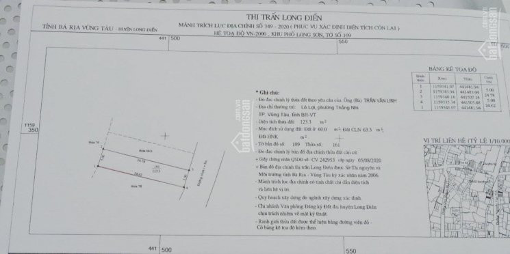 Chính Chủ Bán Nhanh đất Giá Rẻ Trung Tâm Thị Trấn Long điền - Brvt - 124m2 Dt, Mặt Tiền 5m, Dài 25m Tổng 124m2 4