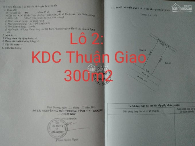 Chính Chủ Bán Nhanh đất Kdc Thuận Giao, 300m2 (10x30m) Xây Biệt Thự, Làm Kho, đối Diện Công Viên, Gần đường Chợ 4