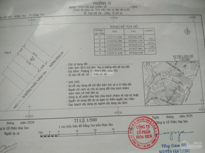 Chính Chủ Bán Nhanh Gấp Lô đất đẹp Hẻm 160 Phước Thắng 1