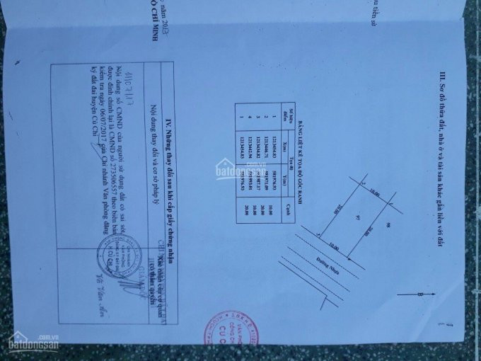 Chính Chủ Cần Bán Lô đất Thị Trấn Củ Chi Dt 10x20=200m Tc=100% 2