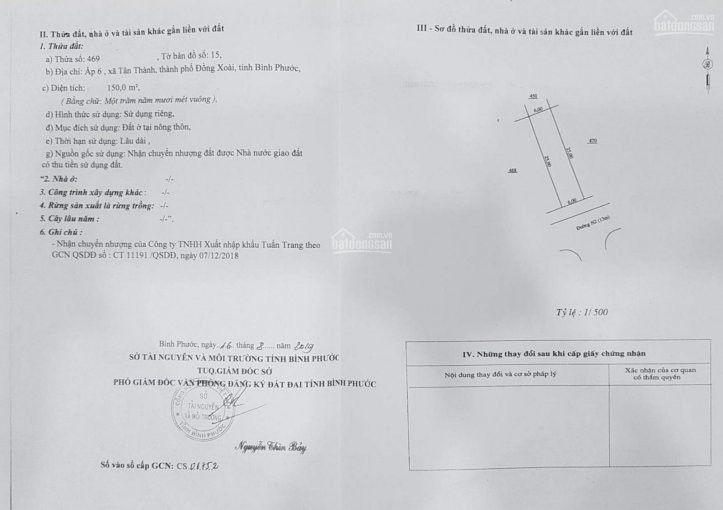 Chính Chủ Thanh Lý Nhanh 08 Lô đất P Tân Thành, Tp đồng Xoài, Dt 150m2, Tc 100%, Shr, Giá 562 Triệu/lô 5