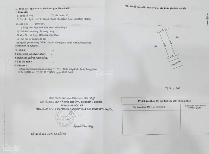 Chính Chủ Thanh Lý Nhanh 08 Lô đất P Tân Thành, Tp đồng Xoài, Dt 150m2, Tc 100%, Shr, Giá 562 Triệu/lô 8