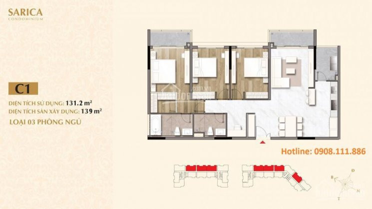 Chính Chủ Thiện Chí Bán Nhanh Căn Hộ Sarica Sala 3pn Dt 139m2, Giá 145 Tỷ 1