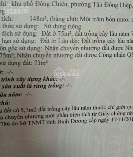 đất 148m2 Ngay Sau Trường Học Tân đông Hiệp, Ngã Tư Chiêu Liêu 2tỷ270 3