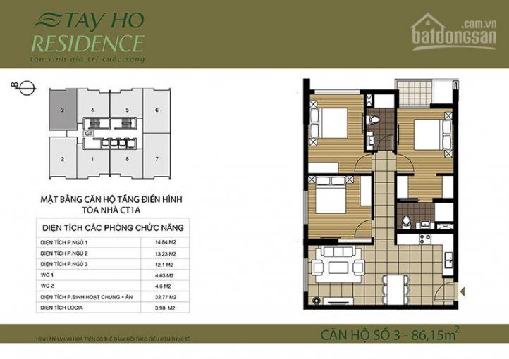 Duy Nhất Căn 3pn Bc đông Căn 03 Tòa Sun, Diện Tích 862m2, Tại Tây Hồ Residence, Chỉ 42 Tỷ Full đồ 5